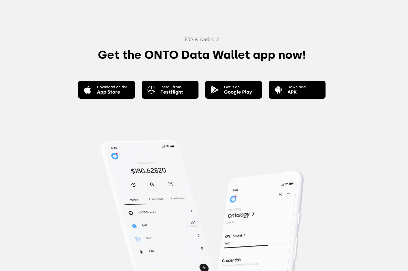 Download ONTO Wallet and Create ONT ID